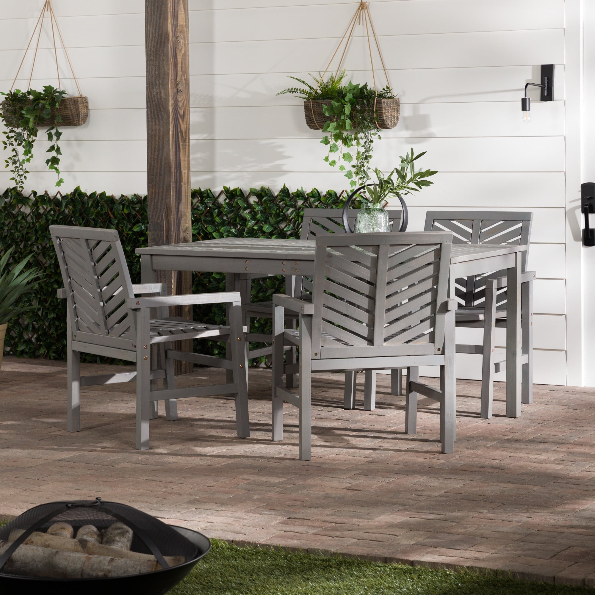 Manor Park Outdoor Patio Dining Set, 5 Piece, Multiple Colors and