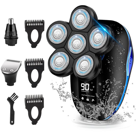 Afeitadora Eléctrica Sakioo 6 en 1 Negra Resistente al Agua para Hombre