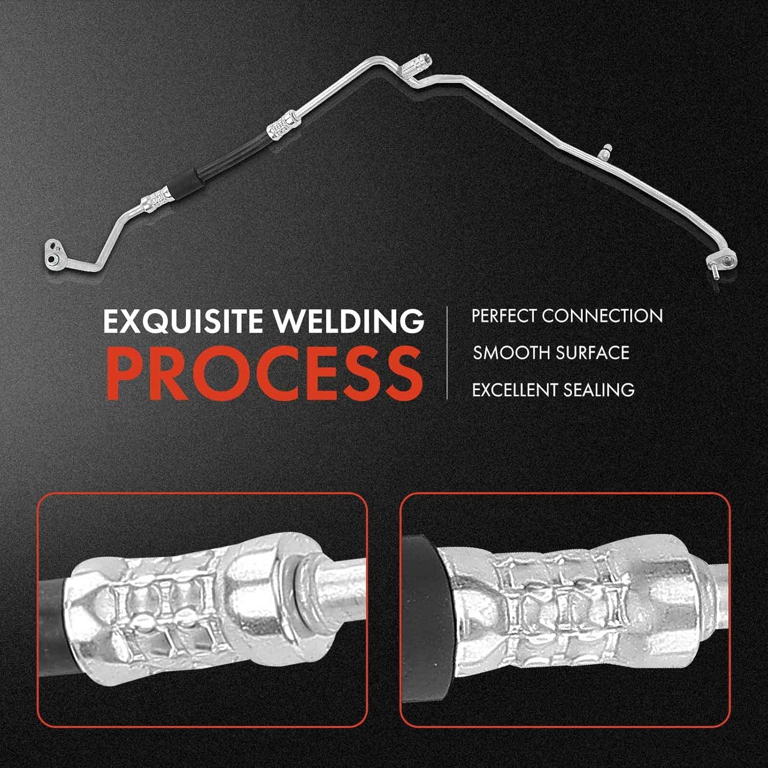 A-Premium A/C Liquid Line Hose Without Orifice Tube Compatible with Audi A3 2012-2019 1.4L, A3 Sportback e-tron 2016-2018 1.4L, Condenser to Evaporator
