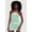 GREEN, variant on Women's Crochet Striped Tie Back Halter Top