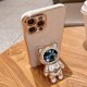 thumbnail image 5 of Compatible con funda de iPhone, diseño de astronautas, purpurina brillante, líquido, arena movediza, galvanizada, soporte, soporte, funda a prueba de golpes (negro, iPhone Xr), 5 of 8