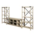 thumbnail image 3 of Manor Park Rustic Industrial 3 Piece Entertainment Wall Set, White Oak, 3 of 10
