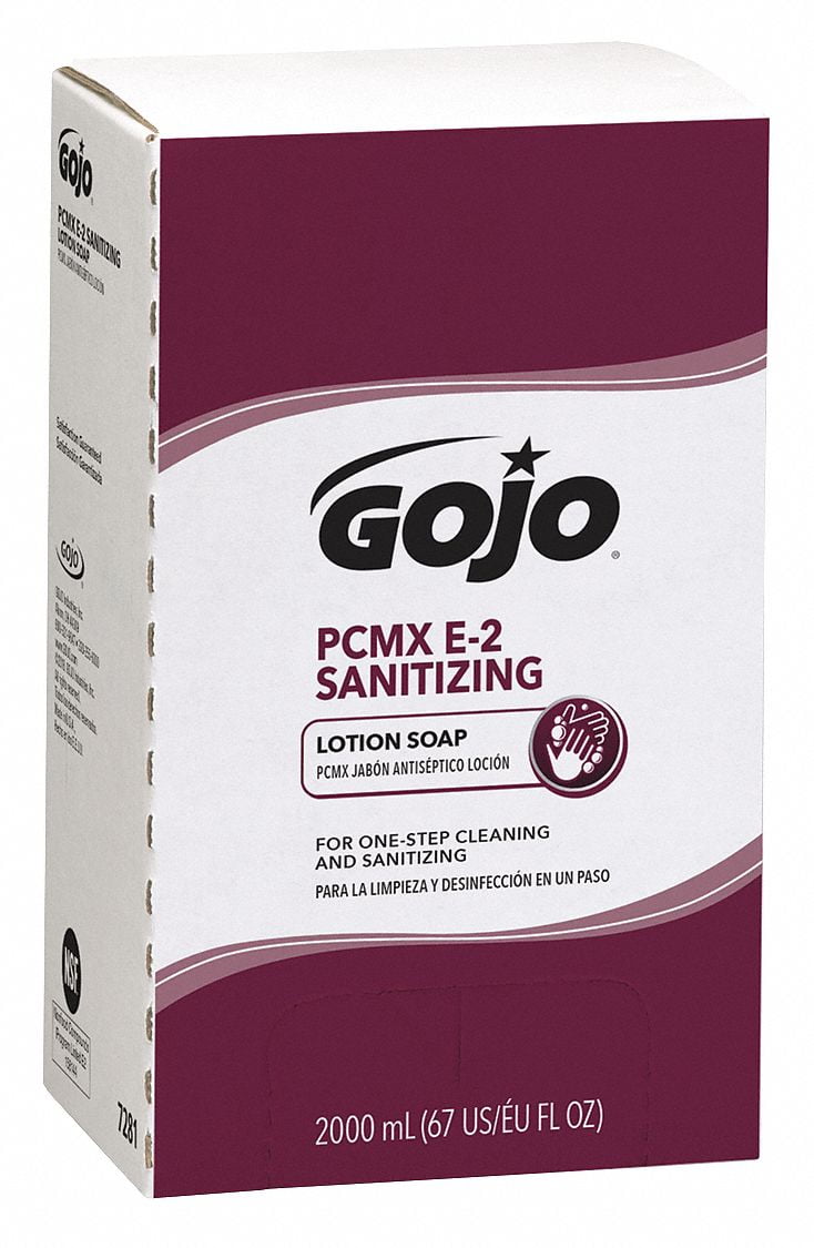 GOJO E2 Sanitizing Lotion Soap with PCMX, FragranceFree, 2,000 mL