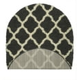 thumbnail image 6 of Sweet Home Stores Cozy Moroccan Trellis Design Contemporary Living & Bedroom Soft Shag Area Rug, 5'3" x 7'0", Charcoal Gray Oval, 6 of 9