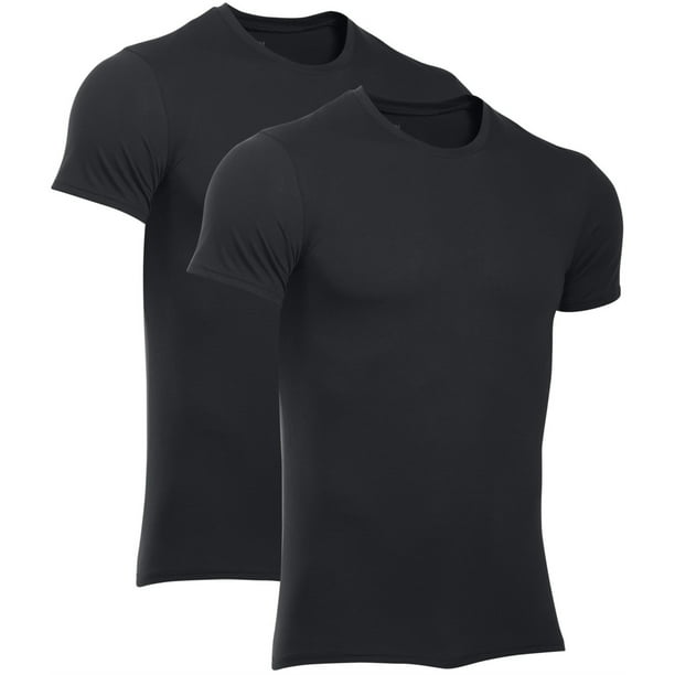 Under Armour - Camiseta básica para hombre, 2 unidades, color negro, extragrande Under Armour Camiseta básica