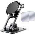 thumbnail image 1 of Soporte magnético plegable de aleación para teléfono móvil para coche: base resistente con 6 imanes, rotación de 360°, soporte para salpicadero compatible con la mayoría de smartphones, 1 of 6