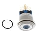 thumbnail image 2 of Interruptor de botón pulsador LED de 12 V que engancha el de potencia de 22 mm luz de color azul de metal de aluminio, 2 of 9