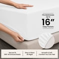 thumbnail image 4 of Lux Decor Queen Sheet Set 6 Piece - Deep Pocket Queen Sheets, Soft Microfiber Bed Sheets Queen, White, 4 of 10