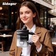 thumbnail image 3 of Sidagar 22 oz Ceramic Lined Stainless Steel Insulated Coffee Mug, Leak Resistant Lid, Crystal Butterfly, 3 of 7