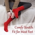 thumbnail image 5 of Women's Soft Fuzzy Warm Cozy Winter Casual Vintage Thick Thermal Cabin Knit Slipper Socks - White - 1 Pair, 5 of 7