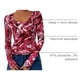 thumbnail image 4 of Crop Top PRETTYGARDEN Mujer Manga Larga Cuello en V Rojo Floral, 4 of 9