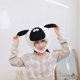 thumbnail image 2 of Gorro de disfraz de cosplay de oveja negra de peluche para adultos, 2 of 3