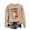Khaki, variant on Halloween Sweatshirts for Women 2024 Fall Cute Pumpkin Face Bat Graphic Crewneck Long Sleeve Shirt Top Ladies Zip up Shirts
