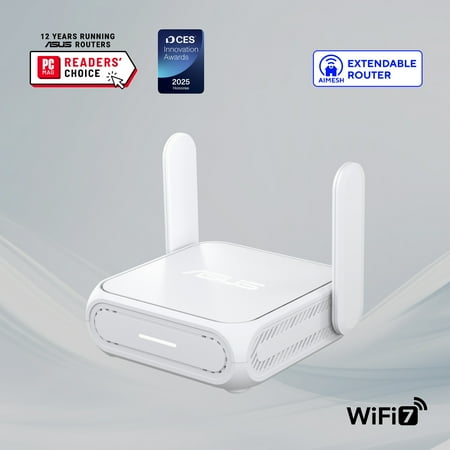 ASUS - RT-BE58 Go BE3600 Dual-Band Wi-Fi 7 Travel Router - White