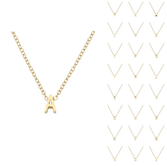 Initial Necklaces for Women Men A-Z Gold Pendant Charm Necklace Personalized Name Necklace Fashion Jewelry Accessories Gift