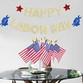 thumbnail image 2 of Happy Labor Day Decoration Banner Glitter Gold USA Patriotic for Home School Office Party Supplies American Holiday Patriotic Independence Day$$Electronics Accessories, 2 of 8