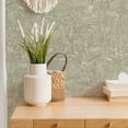 thumbnail image 4 of Tempaper Jungle Toile Green Peel and Stick Wallpaper, 20.5" x 16.5', 4 of 6