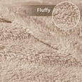 thumbnail image 3 of Exclusivo Mezcla Queen Size Flannel Fleece Blanket, Super Soft Velvet Plush Bed Blanket, 90x90 Inches, Beige, 3 of 8
