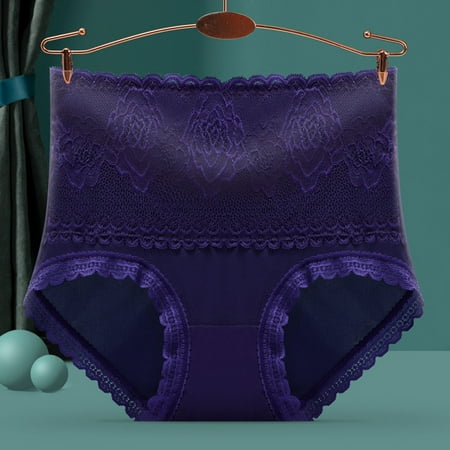 Ynynloco Sexy High Waisted Underwear for Women Lace Seamless Sexy Panties Ladies Stretch Full Coverage Briefs
