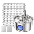 thumbnail image 6 of Pet Water Fountain Filters, Compatible with 3.2L/108oz Stainless Steel Cat Water Fountain,10 Filters with 2 Sponges Replacement Set, Multi-Filtration System, 6 of 6