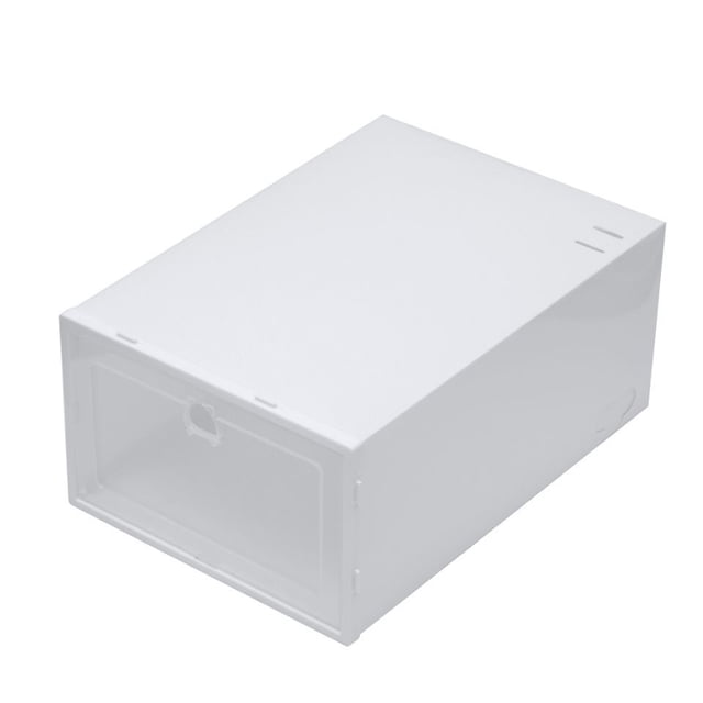 Paquete de 3 cajas de almacenamiento de zapatos, organizador de zapatos apilable de plástico transparente para armario, contenedores para zapatillas, soportes para contenedores