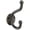 Oil Rubbed Bronze, variant on Traditional Brass Robe Hook, US26