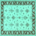 thumbnail image 1 of Ahgly Company Indoor Square Persian Turquoise Blue Traditional Area Rugs, 3' Square, 1 of 4