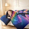 thumbnail image 4 of Homewish Romantic Tree Of Life 7-Piece Twin Bedding,Night Starry Sky Bedding Comforter Set,Blue Purple,Black Reversible, 4 of 8