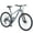 Gray, variant on 29" Mountain Bike 8 Speed Steel Frame City Bicycle with Front Suspension for Men Women, Gray
