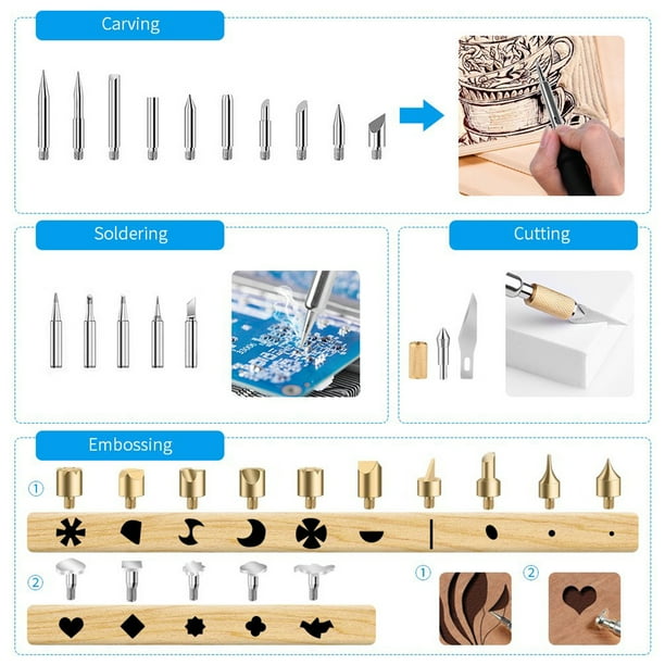 Wood Burning Kit, 110 Pieces Wood Burning Tool with Adjustable