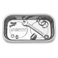 thumbnail image 1 of Performance Tool Magnetic Parts Tray W1265 Use To Hold Small Metal Parts/Fastener/Tools; 9-1/2 Inch x 5-1/2 Inch Size; Stainless Steel; Single, 1 of 4