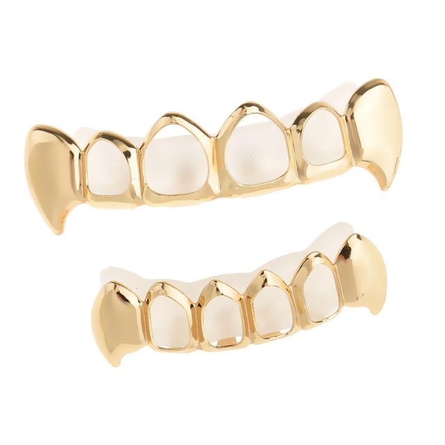 Tapas de Dientes Huecos Zulema Chapadas en oro de 18 Hip Hop