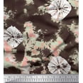 thumbnail image 1 of Soimoi Brown Poly Georgette Fabric Bandhani Tie-Dye Print Fabric by the Yard 42 Inch Wide, 1 of 3