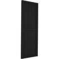 thumbnail image 2 of Ekena Millwork 17 1/2"W x 32"H Americraft Five Board Exterior Real Wood Two Equal Panel Framed Board-n-Batten Shutters (Per Pair), Black, 2 of 9