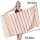 thumbnail image 3 of Xihbxyly Cosas Por Menos de 5 Dolares Toalla de Playa Türkiye Teñida con Hilo a Rayas, Toalla de Baño con Borlas de Algodón de Comercio Exterior, Toalla Türkiye, Protector Solar para Playa, 3 of 7