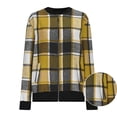 thumbnail image 6 of Shackets for Women 2026 Fashion Flannel Plaid Zip Up Jackets Casual Long Sleeve Baggy Outwear Coat Fall Clothes, 6 of 7