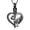 Black, variant on Cremation Jewelry for Ashes Heart Urn Necklace Pendants Ashes for Women Men Crystal Urn Necklaces for Ashes for Mom Memorial Keepsake Necklace Heart Urn for Loved Ones