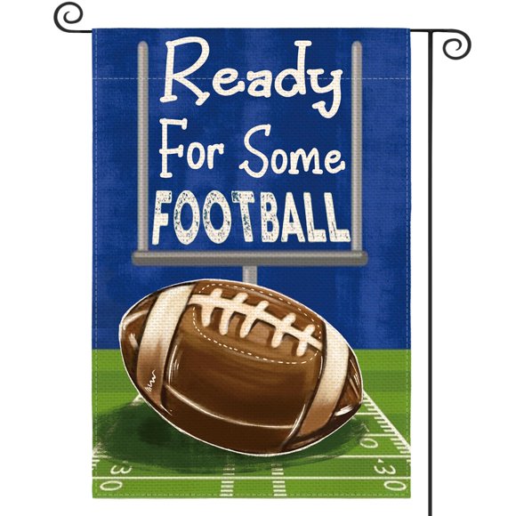 shiyou-Ready For Some Football Garden Flag 12 x 18 Inch Double Sided, Sports Game Yard Outdoor Flag