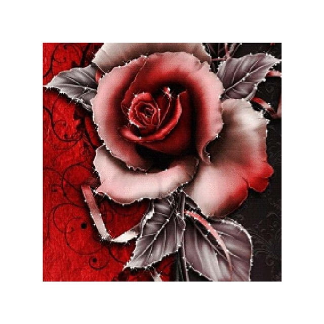 5D DIY Hada Mariposa Rosa Flor Pintura de diamantes de imitación Costura Floral Bordado de diamantes Imágenes Decoración de punto de cruz Methold JJ15242-04