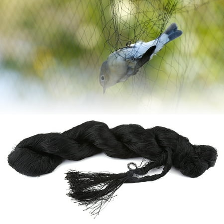 Nylon Hay Net Heavy Duty Bird Netting,25 x 50 ft Nylon Birds Pests Anti Net for Garden Plants Furit Trees Protection(Black) ()