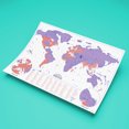 thumbnail image 3 of Luckies Scratch Map | World Travel Map | A3 Poster | Neon Purple, 3 of 6