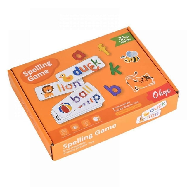 Juguetes para aprender a leer y ortografía, juego visual de reconocimiento de letras y emparejamiento de palabras, apto para niños y niñas de 2 a 5 años.