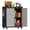 BlackGray, variant on NICEGDLT Metal Garage Wall Cabinet, Metal Wall Mounted Storage Cabinets with Lockable Doors and Adjustable Shelves