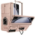 thumbnail image 3 of Elegant Choise Case for Samsung Galaxy Z Fold 5 5G Shockproof Pone Cover with Slide Camera Lens Protector and Ring Stand, Pink, 3 of 21