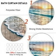 thumbnail image 6 of BSHAPPLUS Shower Curtain Set Sunset Beach Bathroom Sets with Shower Curtain and Rugs Waterproof Shower Curtain 12 Hooks for Bathroom 70.9 x 70.9 inches, 6 of 10