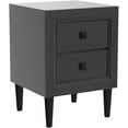 thumbnail image 5 of SSyao Black Nightstand Set of 2, Fully-Assembled 2-Drawer Bedside Tables with Solid Wood Legs for Bedroom, Modern Night Stand Side Table for Small Space Living Room, 5 of 11