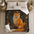 thumbnail image 5 of Regal Red Fox Celestial Frame Mystical Vintage Style, Cozy Friendship Quote Scene, Warm Flannel Blanket for Living Room and Reading Nook, Art Lovers Friendship Gift, Artistic Home Decor, 5 of 9
