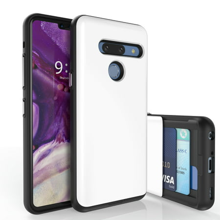 LG G8 ThinQ Case, PimpCase Slim Wallet Case + Dual Layer Card Holder Designed For LG G8 ThinQ (Released 2019)