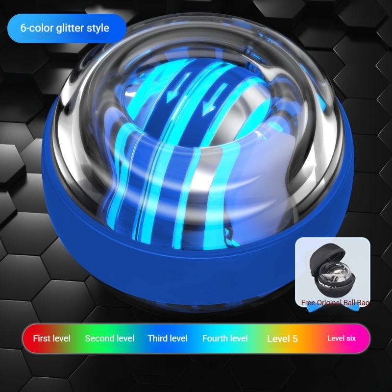 Wrist strength ball, magnetic luminous color light, finger grip device, gyroscope training, fitness, stress relief, grip strength ball