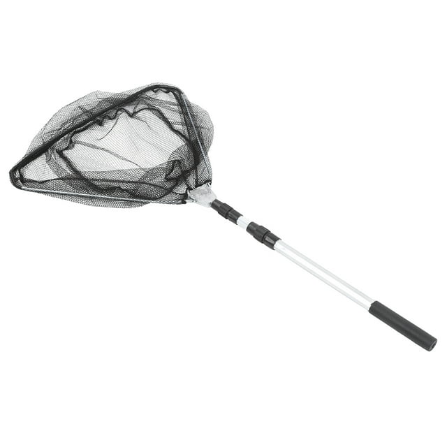 Filet de Pêche Pliant, 1,5m Durable Triangulaire Poignée Télescopique Filet de Pêche Clarté Remarquable